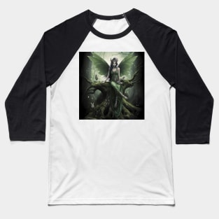 Gothic Fairy of The Forest Baseball T-Shirt